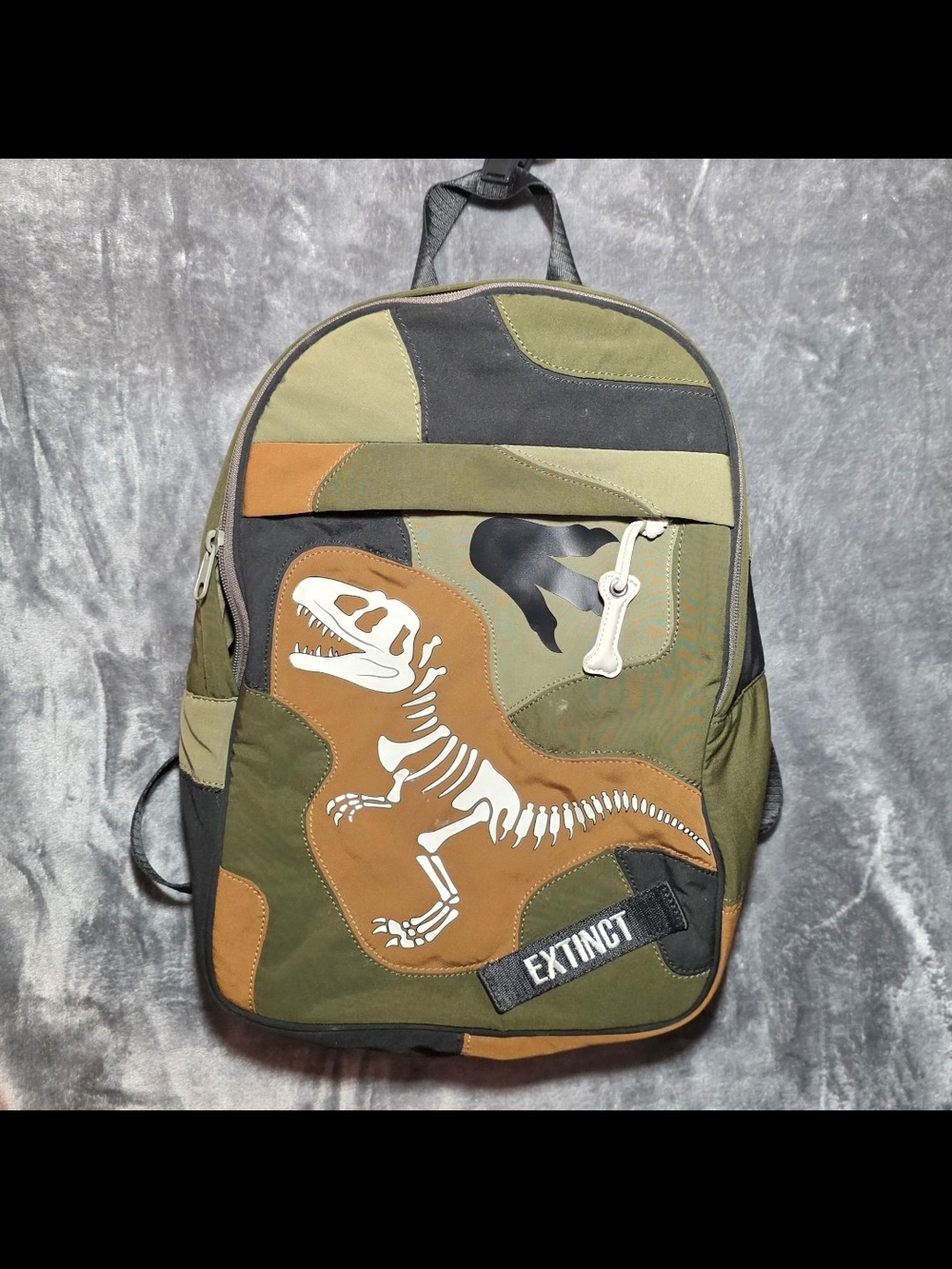 Zara Kids Dinosaur Skeleton Camouflage Backpack